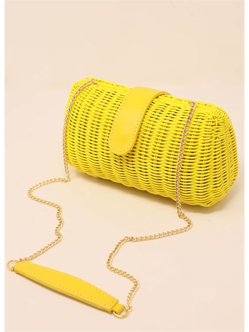 clutch in midollino giallo Laboratorio Capri | 172YELLOW